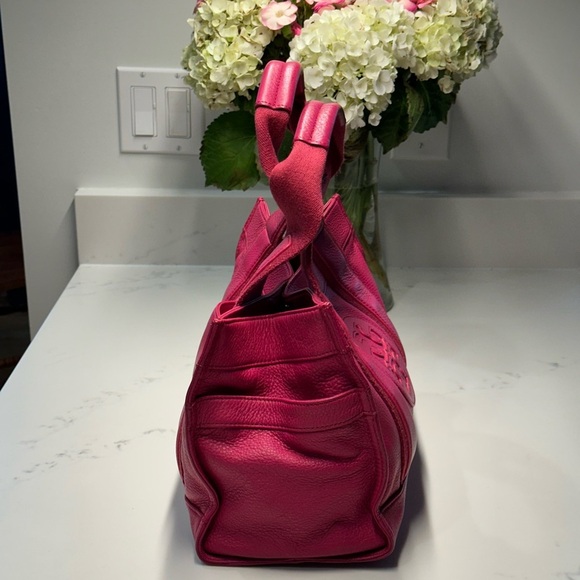 Tory Burch Fuchsia Leather Tote - Picture 3 of 13